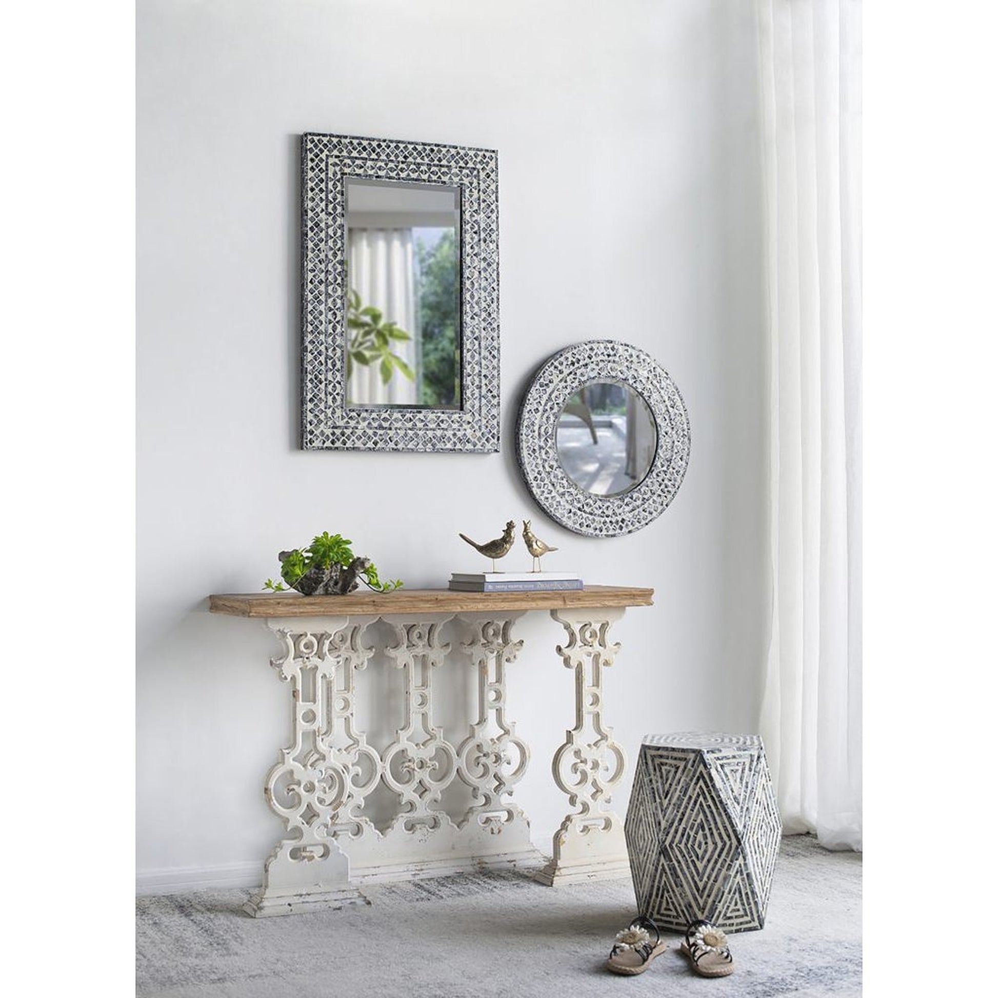 A&B Home 36" x 24" Bundle of 20 Rectangular Silver Metal Frame Wall-Mounted Mirror