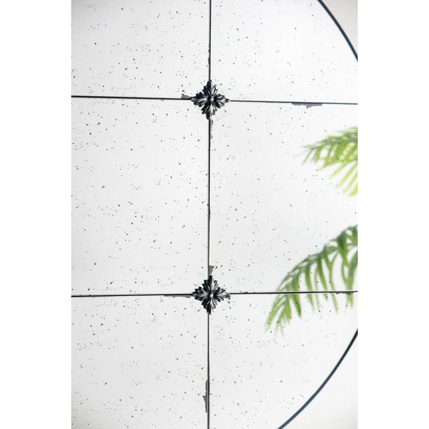 A&B Home 36" x 36" Bundle of 9 Round Black Antique Metal Frame Wall-Mounted