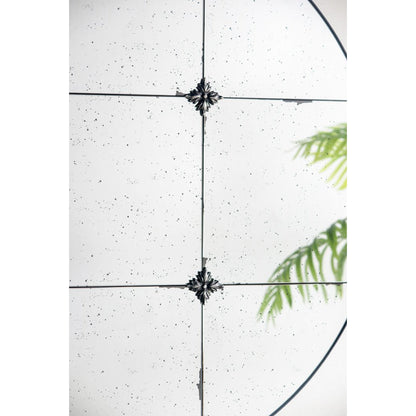 A&B Home 36" x 36" Bundle of 9 Round Black Antique Metal Frame Wall-Mounted