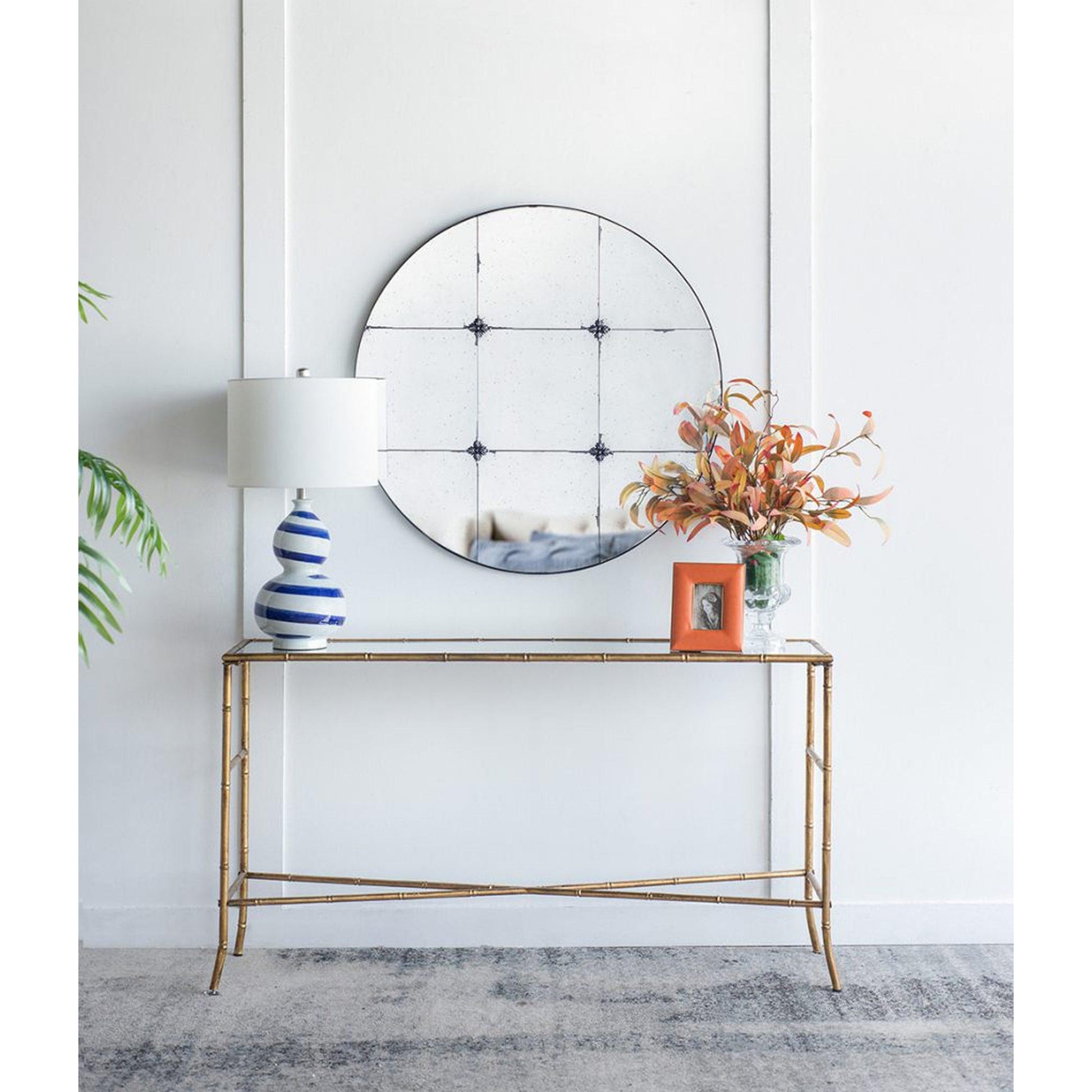 A&B Home 36" x 36" Bundle of 9 Round Black Antique Metal Frame Wall-Mounted