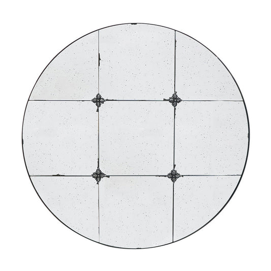 A&B Home 36" x 36" Bundle of 9 Round Black Antique Metal Frame Wall-Mounted