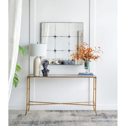 A&B Home 36" x 36" Bundle of 9 Square Shaped Antique Glass Wall-Mounted Mirror