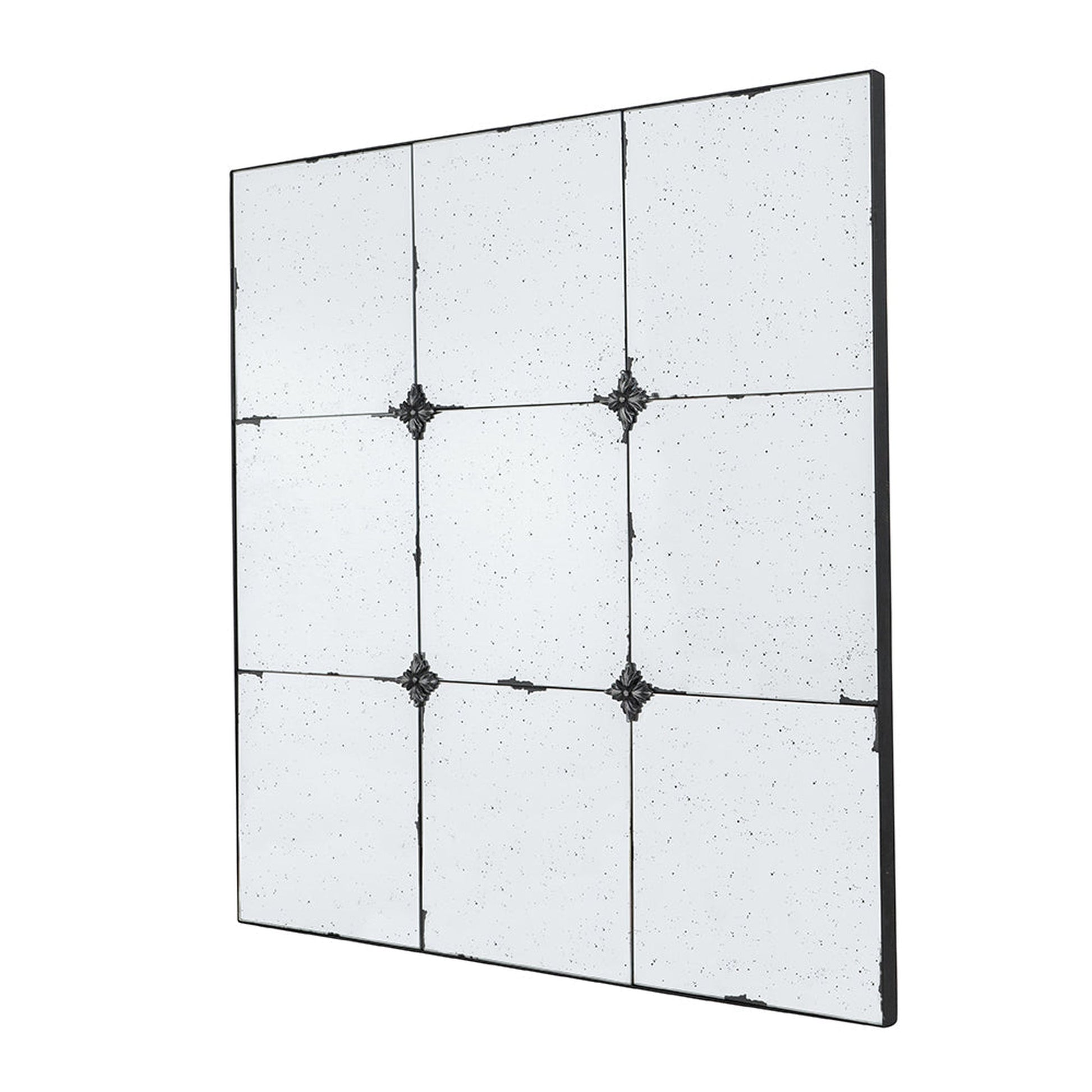 A&B Home 36" x 36" Bundle of 9 Square Shaped Antique Glass Wall-Mounted Mirror