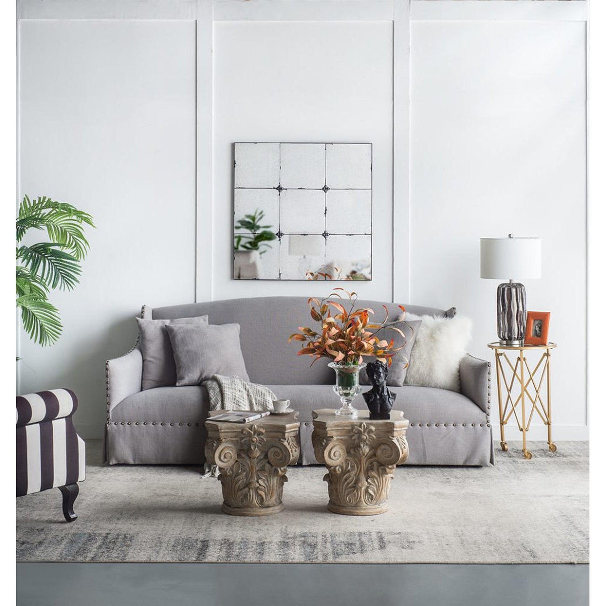 A&B Home 36" x 36" Bundle of 9 Square Shaped Antique Glass Wall-Mounted Mirror