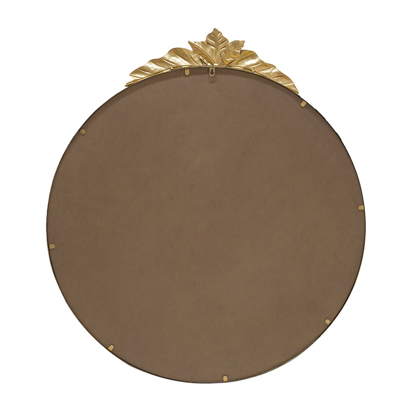 A&B Home 36" x 41" Bundle of 18 Gold Oval Metal Frame Wall-Mounted Mirror With Leaf Accent