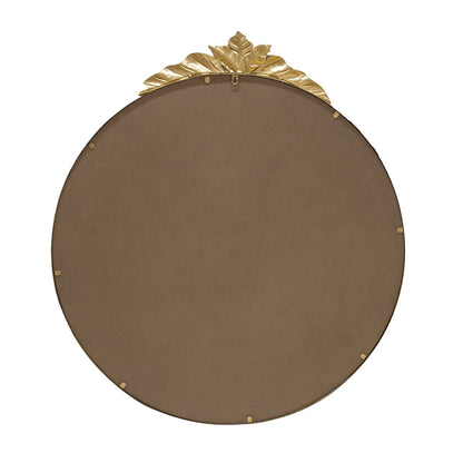 A&B Home 36" x 41" Bundle of 18 Gold Oval Metal Frame Wall-Mounted Mirror With Leaf Accent