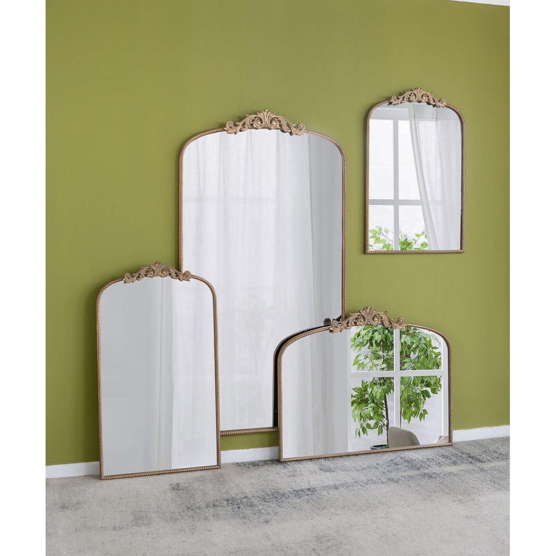 A&B Home 36" x 66" Bundle of 6 Full-Length Gold Metal Frame Wall-Mounted Mirror