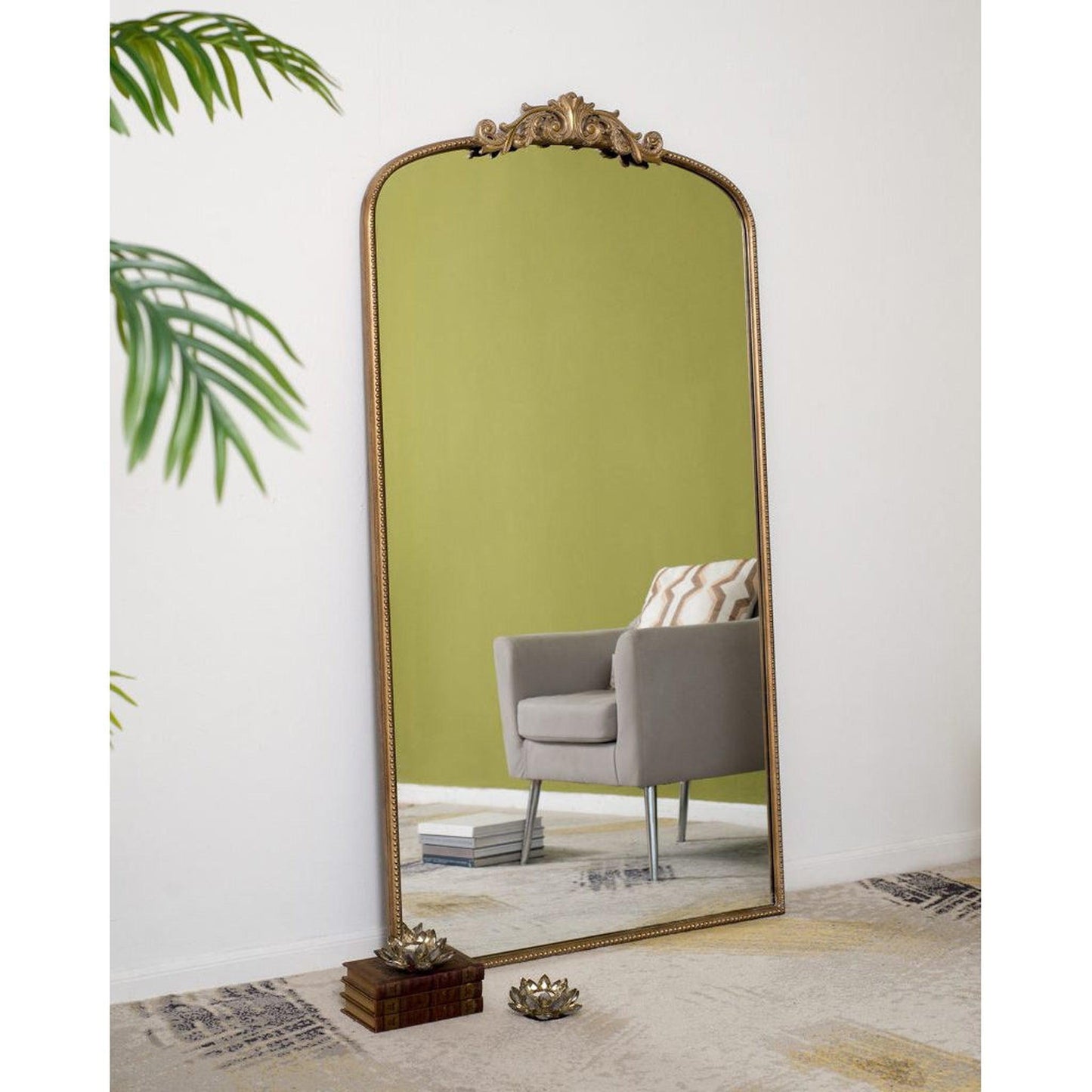 A&B Home 36" x 66" Bundle of 6 Full-Length Gold Metal Frame Wall-Mounted Mirror