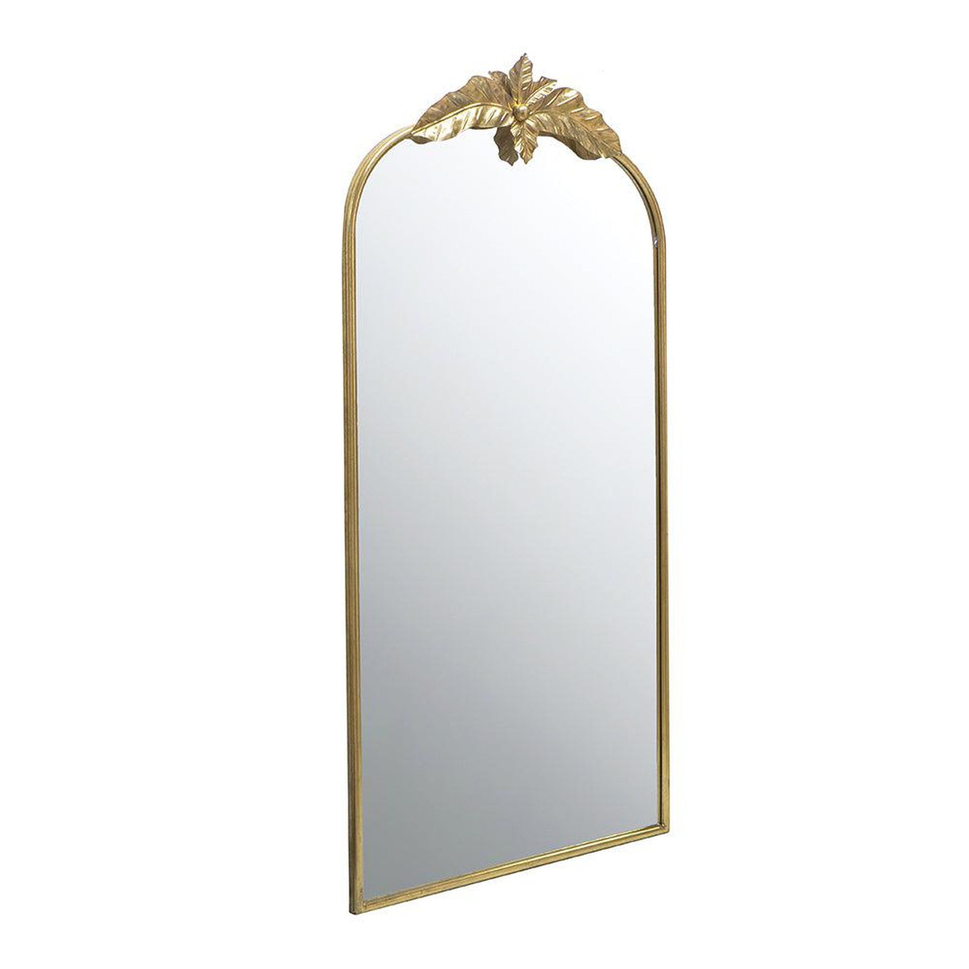 A&B Home 36" x 66" Bundle of 6 Large Arched Gold Leaf Accent Framed Floor Mirror