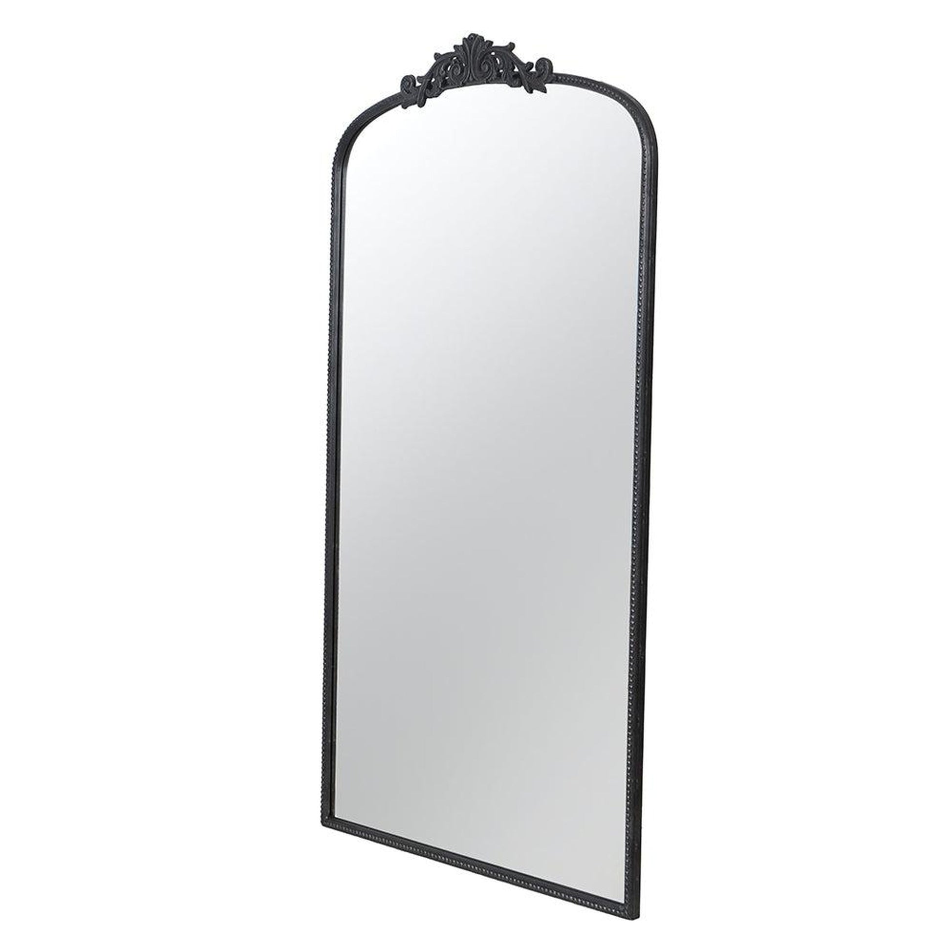 A&B Home 36" x 66" Bundle of 8 Black Frame Full-Length Arched Freestanding Mirror