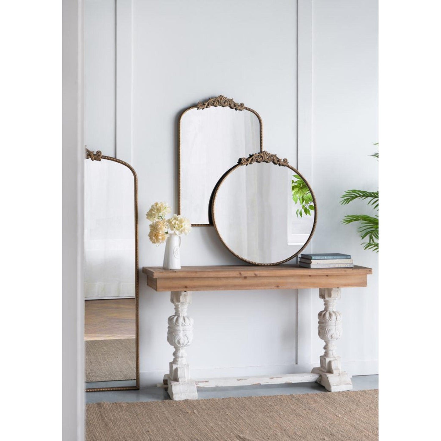 A&B Home 36" x 66" Bundle of 8 Full-Length Gold Metal Frame Wall-Mounted Mirror