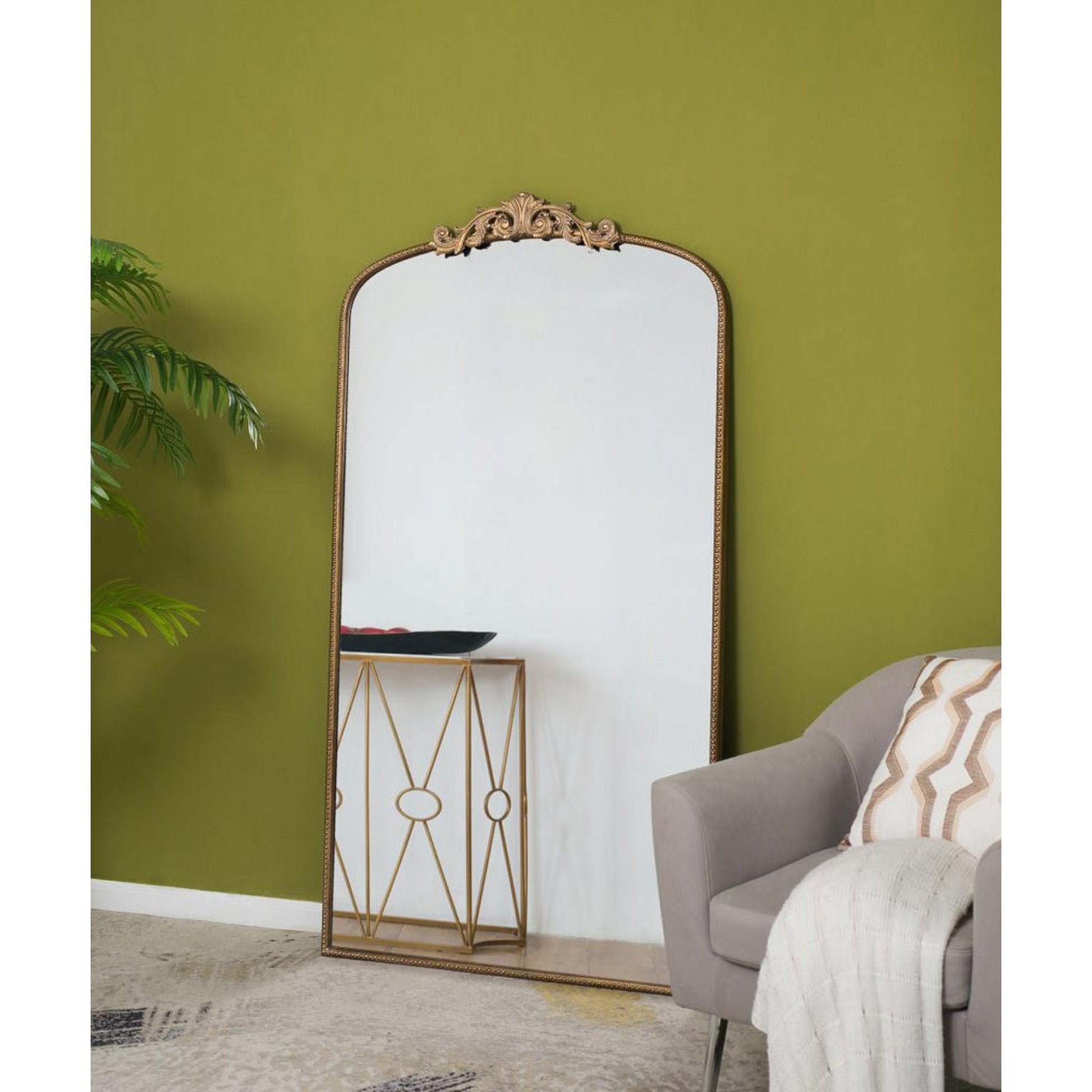 A&B Home 36" x 66" Bundle of 8 Full-Length Gold Metal Frame Wall-Mounted Mirror