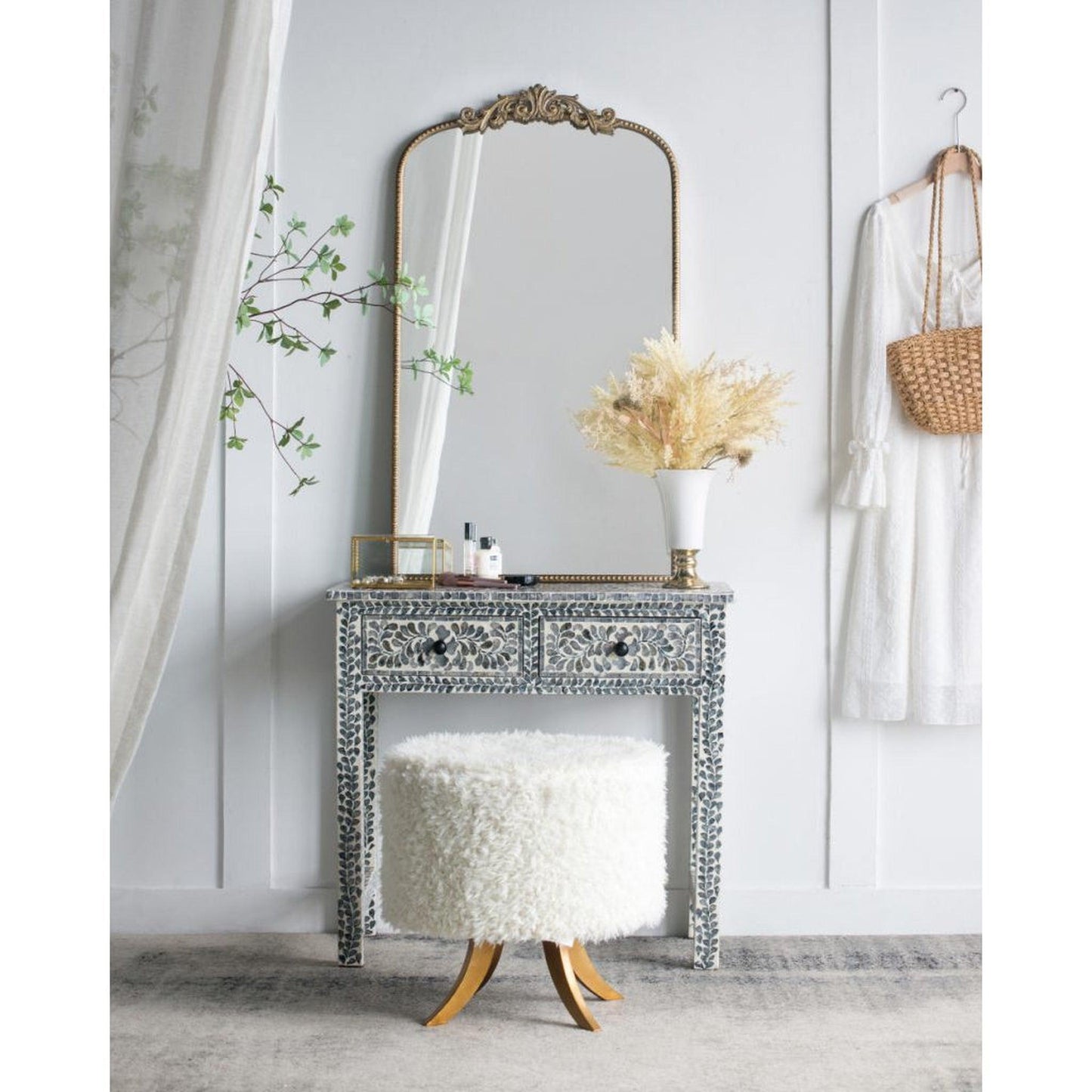 A&B Home 36" x 66" Bundle of 8 Full-Length Gold Metal Frame Wall-Mounted Mirror