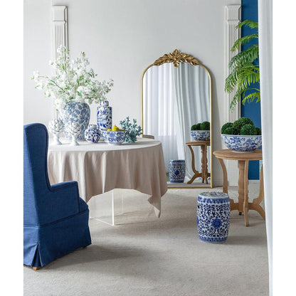 A&B Home 36" x 66" Bundle of 9 Large Arched Gold Leaf Accent Framed Floor Mirror