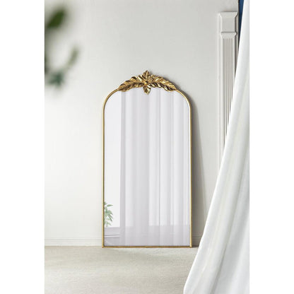 A&B Home 36" x 66" Bundle of 9 Large Arched Gold Leaf Accent Framed Floor Mirror