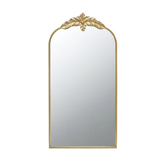 A&B Home 36" x 66" Bundle of 9 Large Arched Gold Leaf Accent Framed Floor Mirror