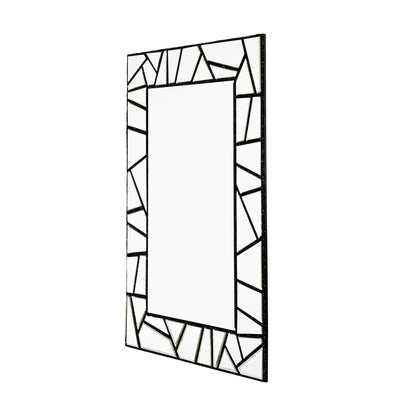 A&B Home 39" x 28" Bundle of 5 Rectangular Graphical Pattern Black Metal Frame Wall-Mounted Mirror