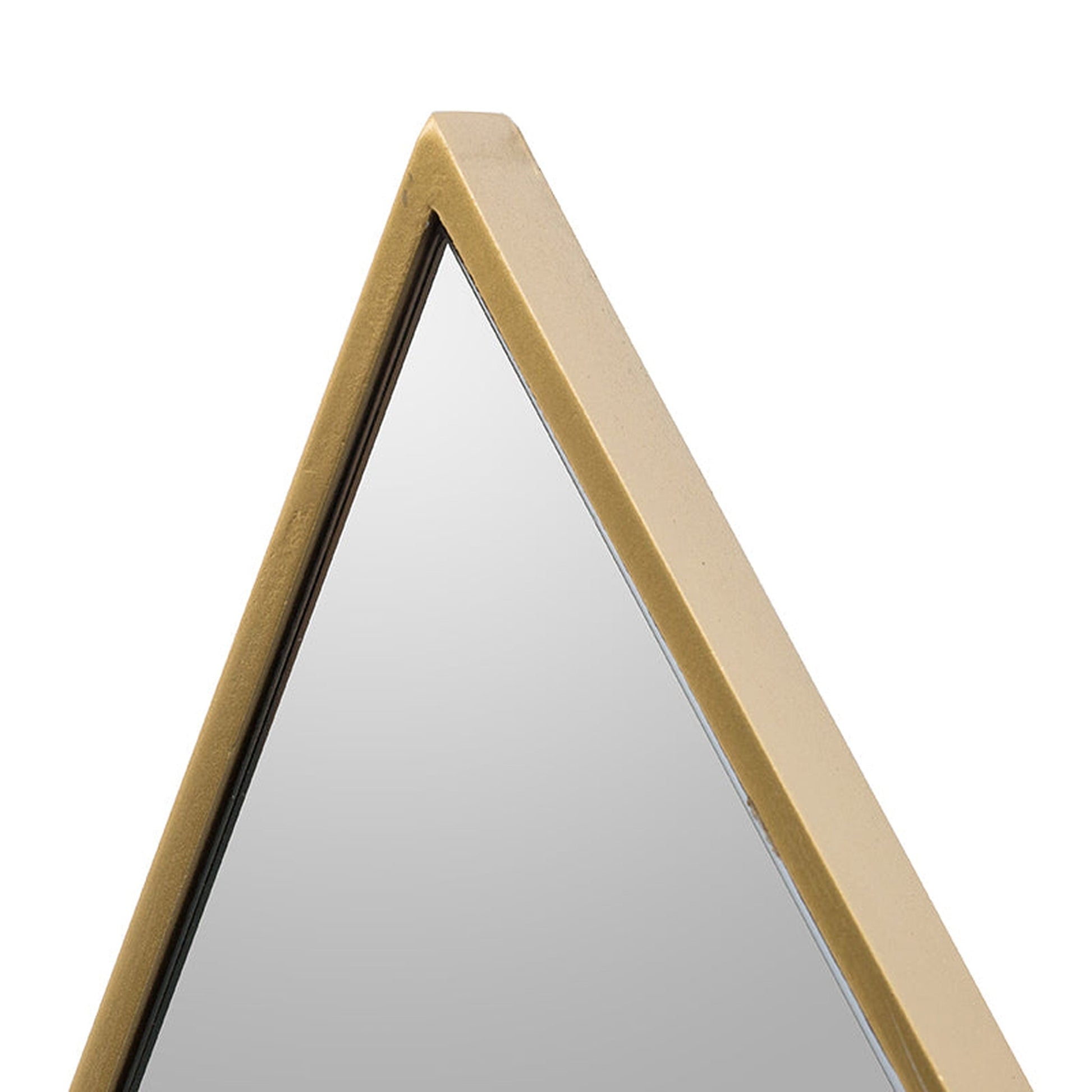 A&B Home 40" x 19" Bundle of 14 Diamond Shaped Gold Wood Frame Wall-Mounted Mirror