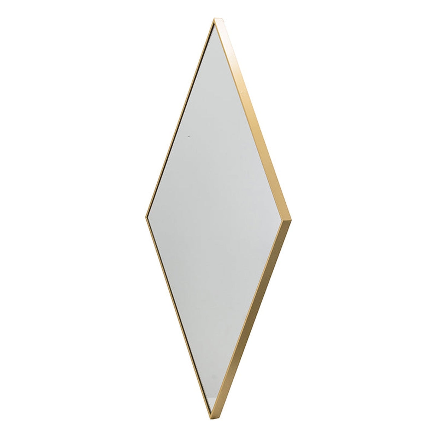 A&B Home 40" x 19" Bundle of 14 Diamond Shaped Gold Wood Frame Wall-Mounted Mirror