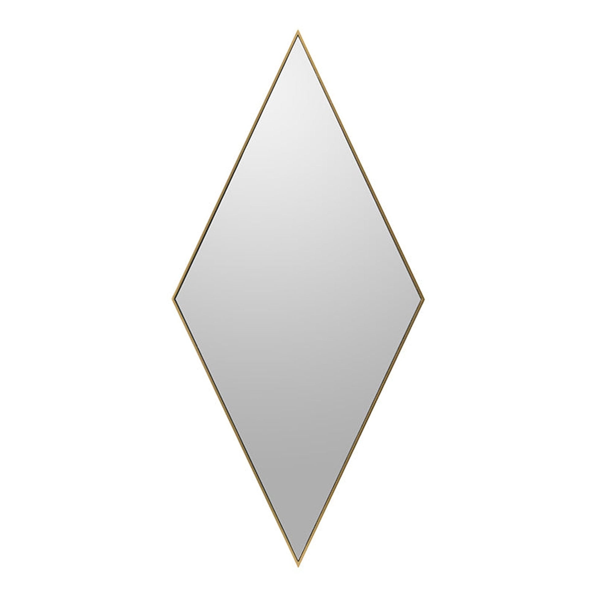 A&B Home 40" x 19" Bundle of 14 Diamond Shaped Gold Wood Frame Wall-Mounted Mirror