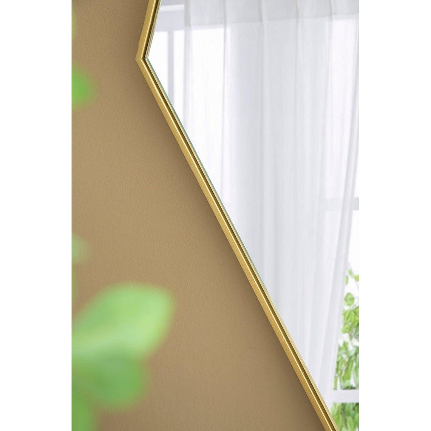 A&B Home 40" x 19" Bundle of 20 Diamond Shaped Gold Wood Frame Wall-Mounted Mirror