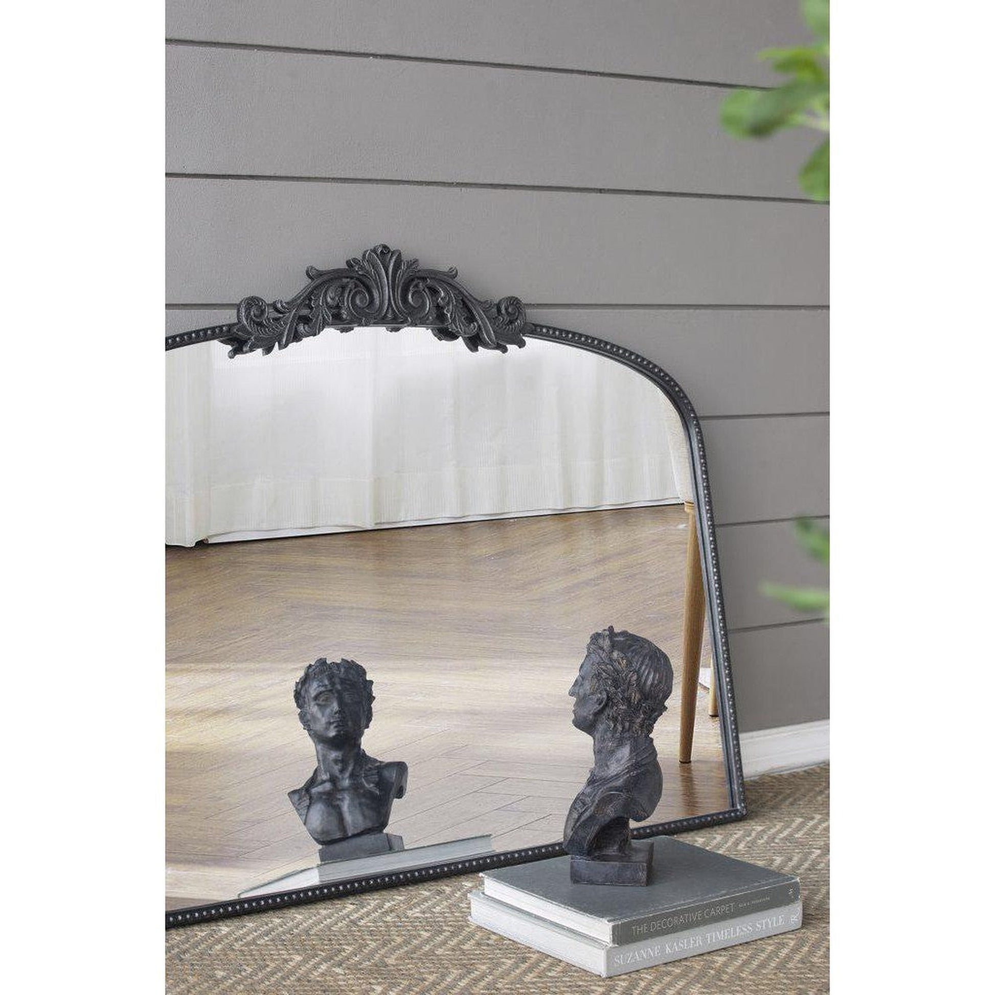 A&B Home 40" x 31" Bundle of 10 Rectangular Arched Black Metal Frame Wall-Mounted Mirror