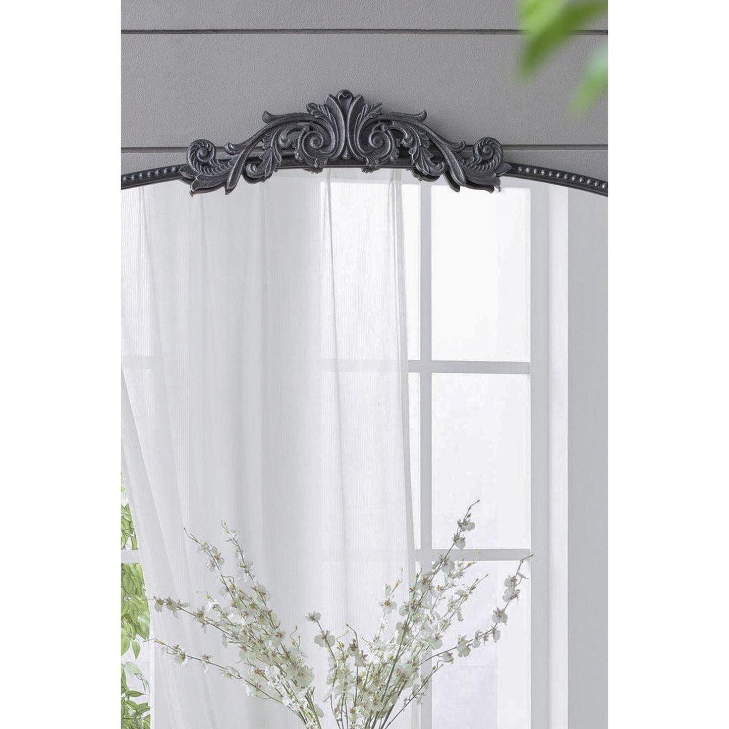 A&B Home 40" x 31" Bundle of 15 Rectangular Arched Black Metal Frame Wall-Mounted Mirror