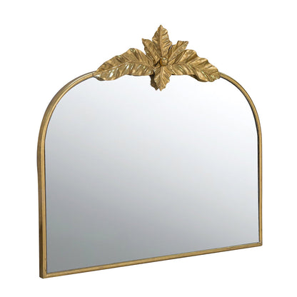 A&B Home 40" x 35" Bundle of 18 Gold Arched Metal Frame Wall-Mounted Mirror With Leaf Accent