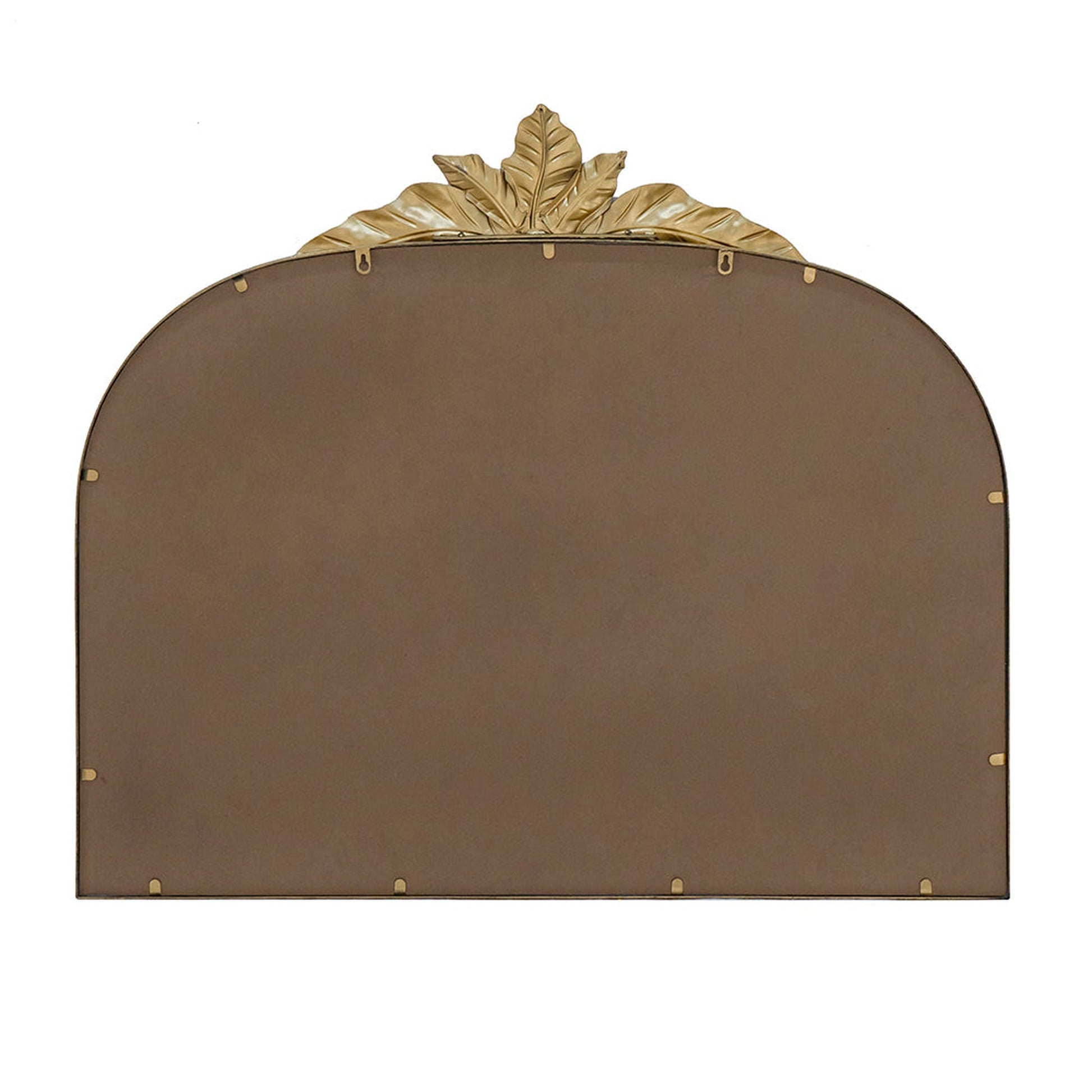 A&B Home 40" x 35" Bundle of 18 Gold Arched Metal Frame Wall-Mounted Mirror With Leaf Accent