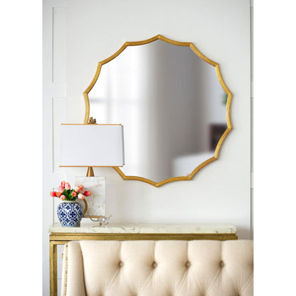 A&B Home 40" x 40" Bundle of 8 Sunburst Shaped Gold Metal Frame Wall-Mounted Mirror