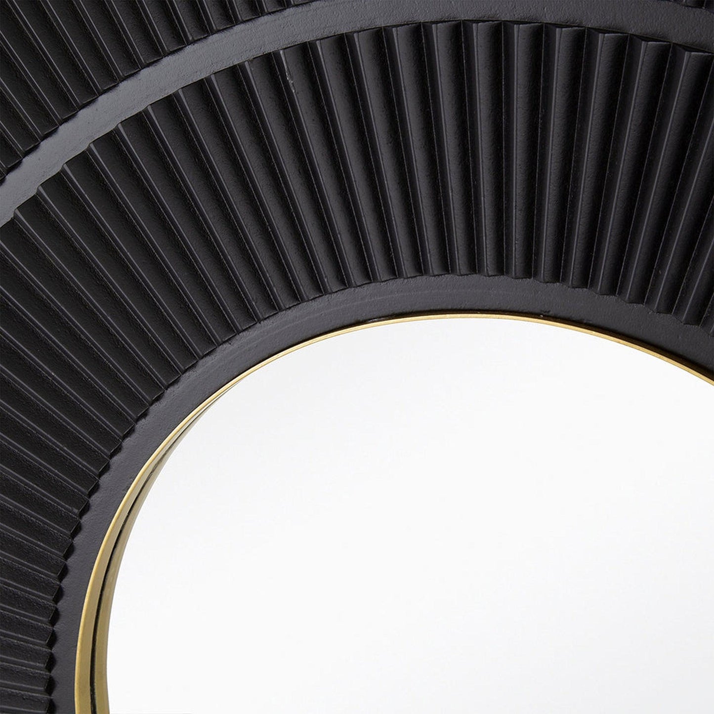 A&B Home 40" x 40" Bundle of 9 Square Shape Rich Black Carved Frame Wall-Mounted Mirror With Pleated Design