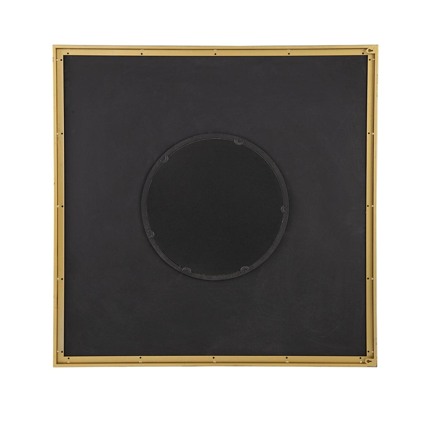 A&B Home 40" x 40" Bundle of 9 Square Shape Rich Black Carved Frame Wall-Mounted Mirror With Pleated Design