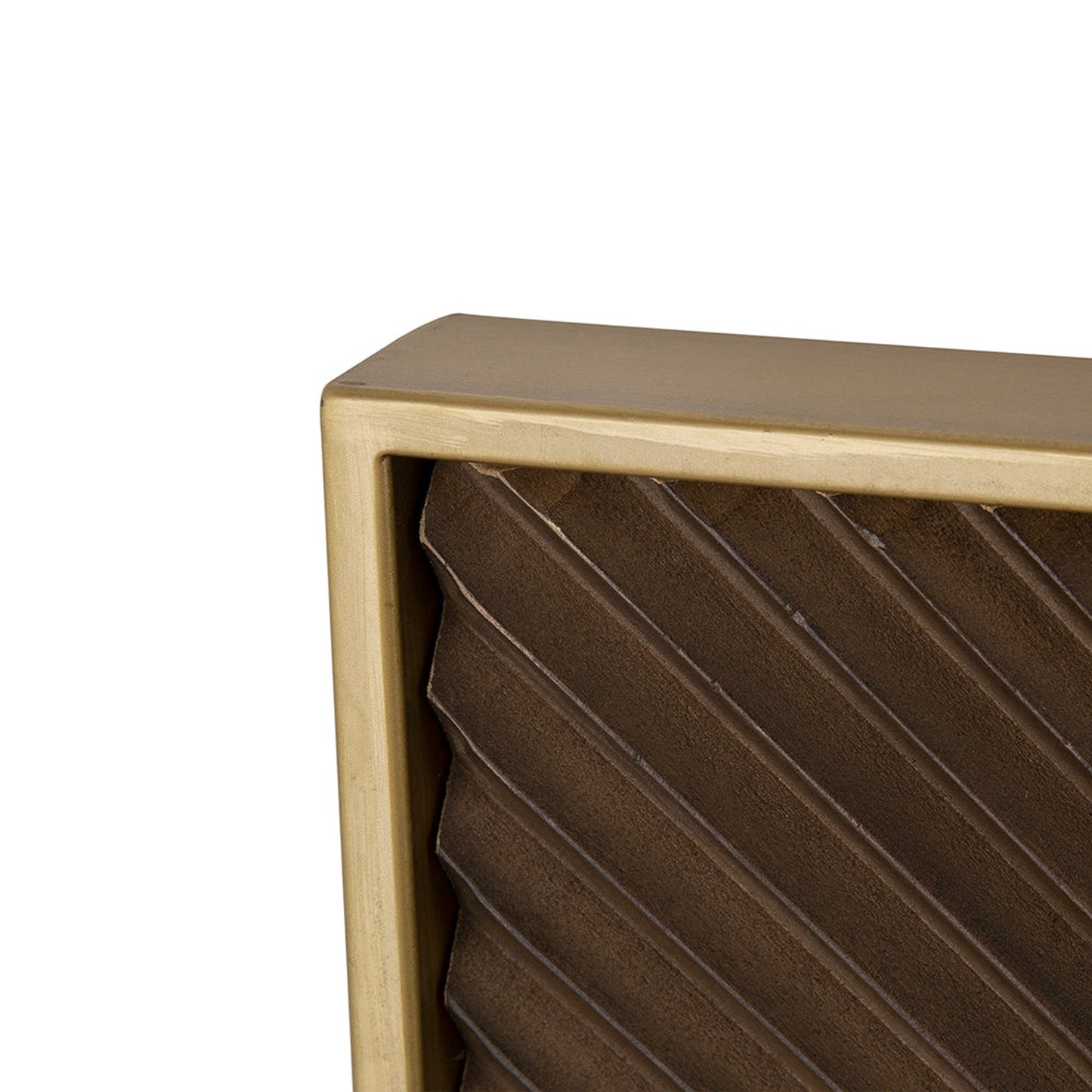 A&B Home 40" x 40" Bundle of 9 Square Shape Rich Brown Carved Frame Wall-Mounted Mirror With Pleated Design