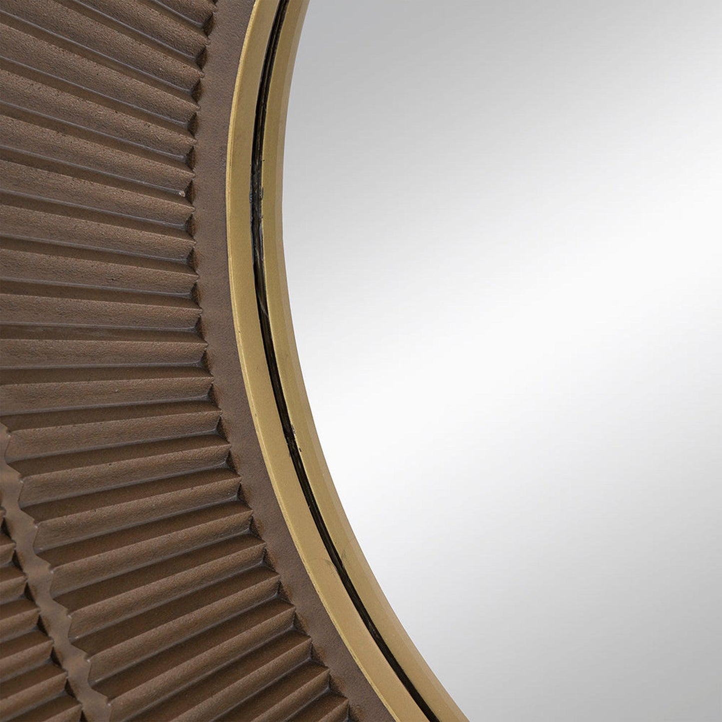 A&B Home 40" x 40" Bundle of 9 Square Shape Rich Brown Carved Frame Wall-Mounted Mirror With Pleated Design