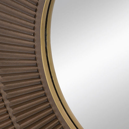 A&B Home 40" x 40" Bundle of 9 Square Shape Rich Brown Carved Frame Wall-Mounted Mirror With Pleated Design