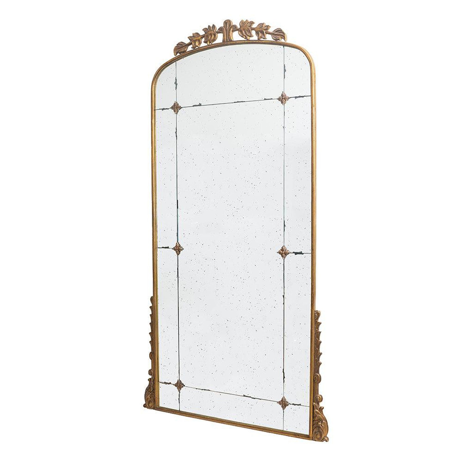 A&B Home 40" x 76" Bundle of 4 Full-Length Arched Gold Framed Decorative Floor Mirror