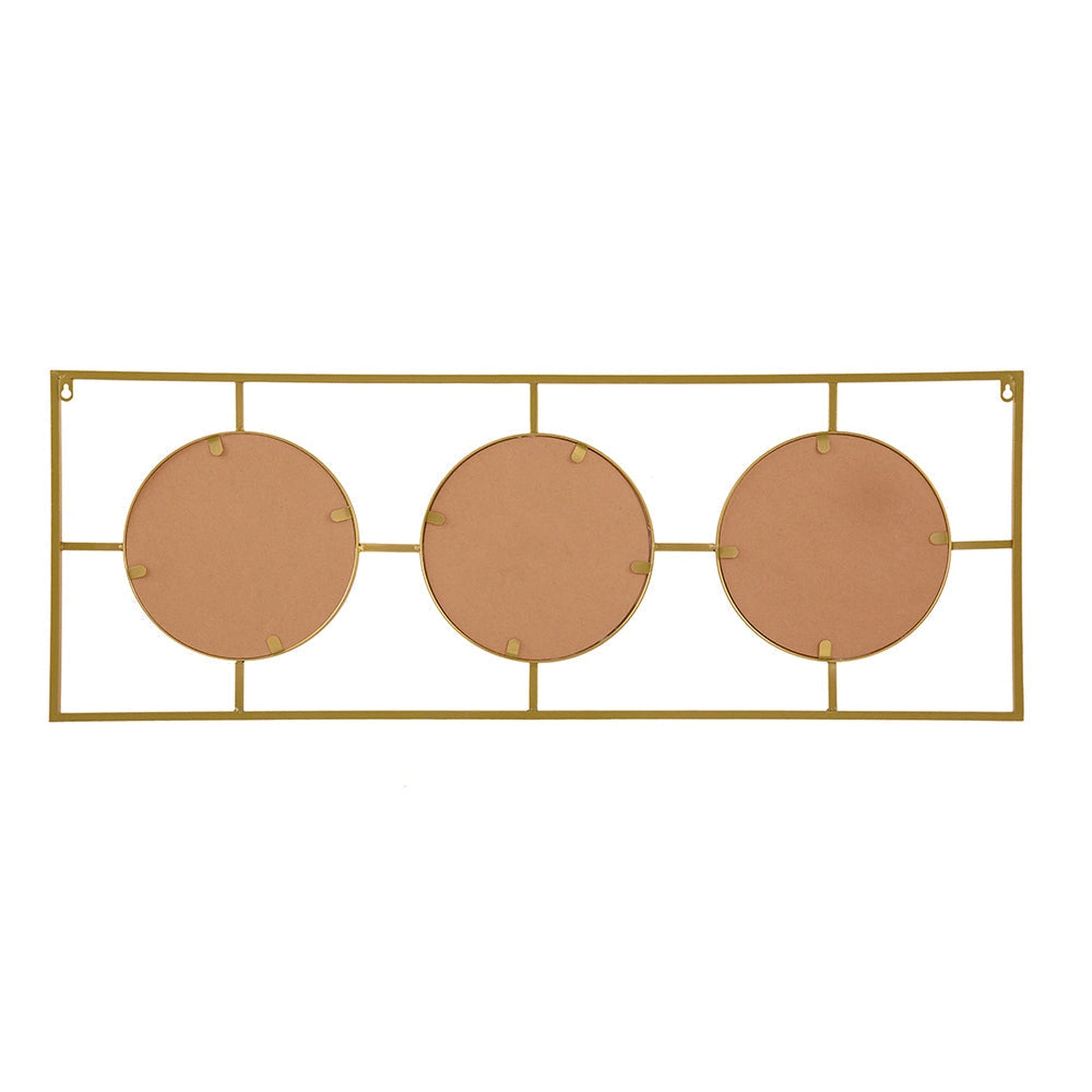 A&B Home 43" x 16" Bundle of 16 Rectangle Gold Metal Frame Wall-Mounted Mirror