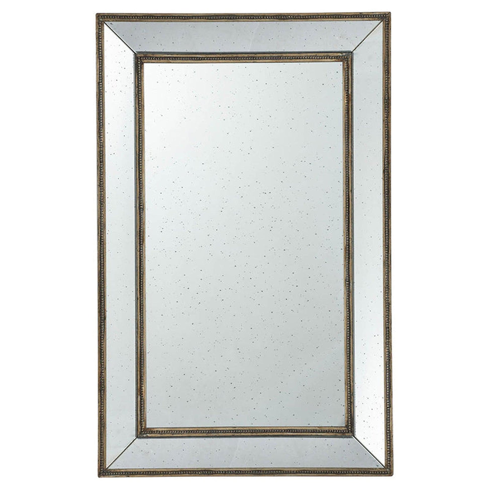 A&B Home 43" x 28" Bundle of 7 Rectangular Silver Wood Frame Wall-Mounted Mirror