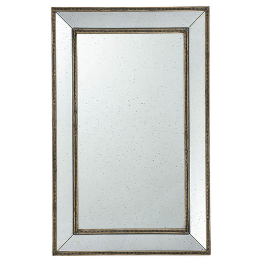 A&B Home 43" x 28" Bundle of 7 Rectangular Silver Wood Frame Wall-Mounted Mirror