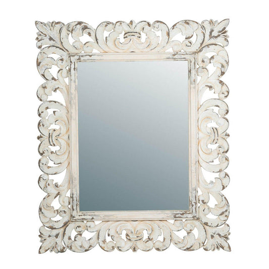 A&B Home 45" x 54" Bundle of 3 Rectangular Shaped White Wood Frame Wall-Mounted Mirror