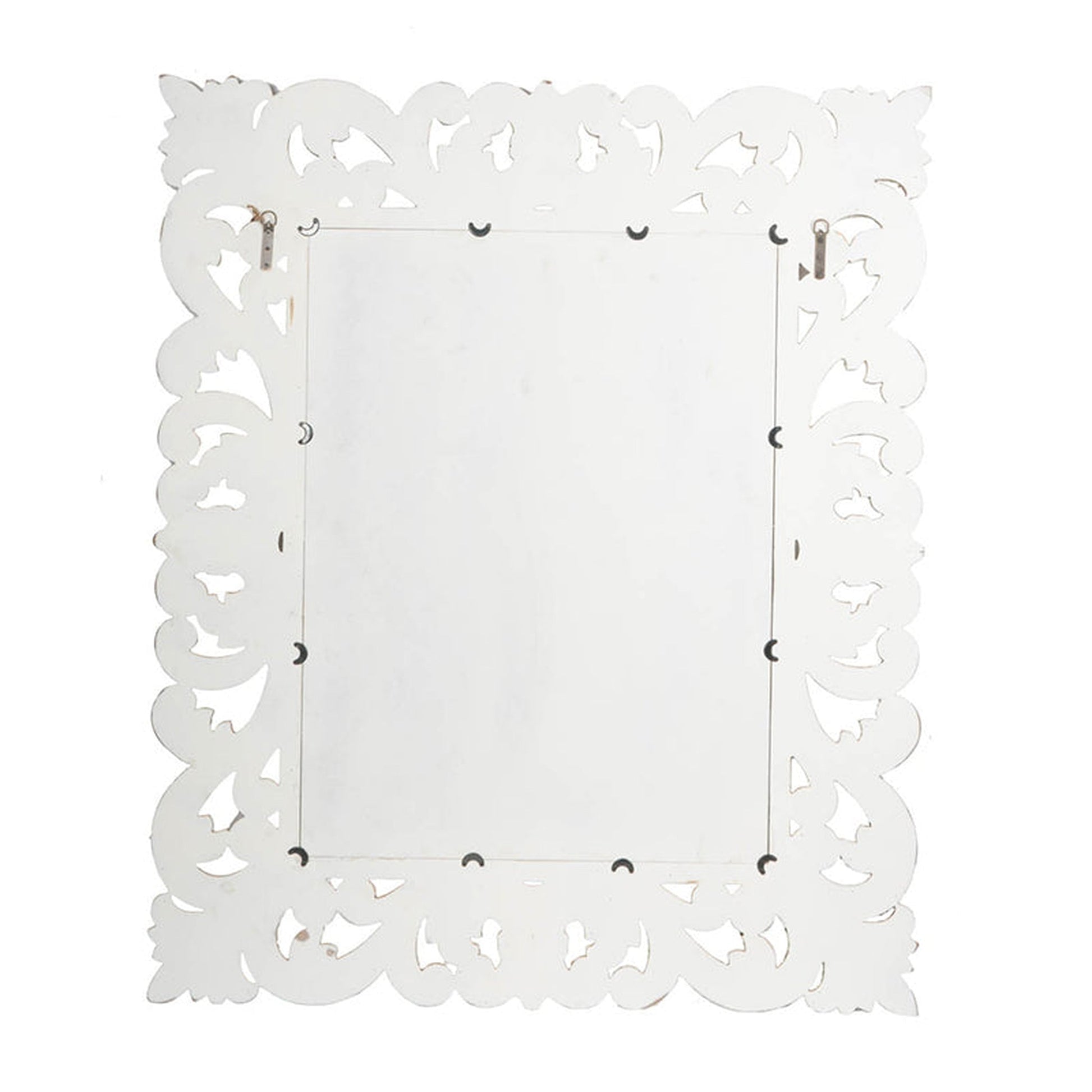 A&B Home 45" x 54" Bundle of 5 Rectangular Shaped White Wood Frame Wall-Mounted Mirror