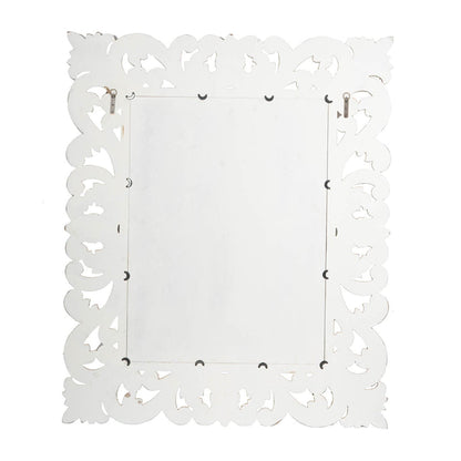 A&B Home 45" x 54" Bundle of 5 Rectangular Shaped White Wood Frame Wall-Mounted Mirror