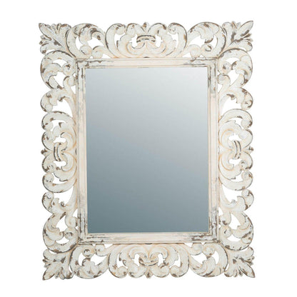 A&B Home 45" x 54" Bundle of 5 Rectangular Shaped White Wood Frame Wall-Mounted Mirror