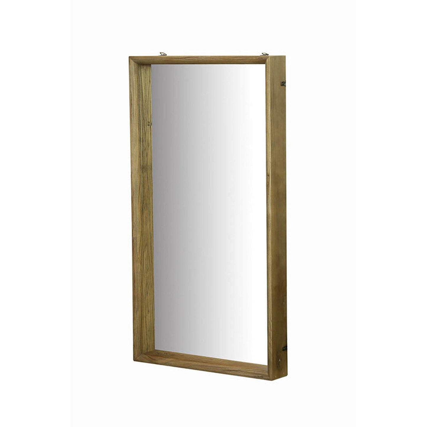 A&B Home 47" x 26" Bundle of 4 Rectangular Natural Brown Recycled Framed Wall-Mounted Mirror