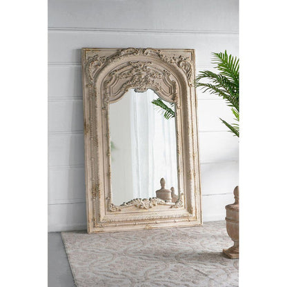 A&B Home 49" x 73" Bundle of 2 Rectangular Ivory Metal Frame Floor Mirror