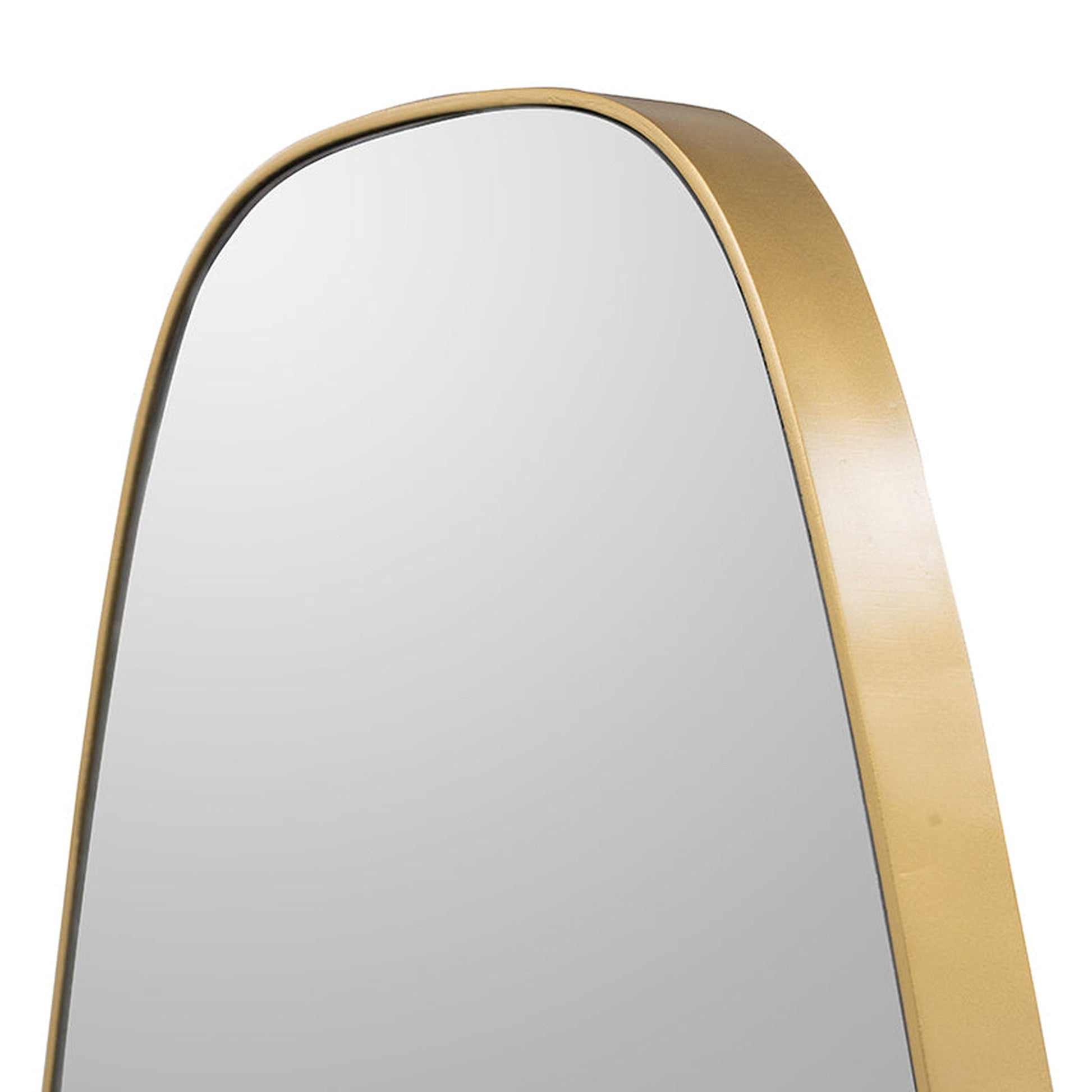 A&B Home 51" x 20" Bundle of 12 Teardrop Shaped Gold Wooden Frame Wall-Mounted Mirror