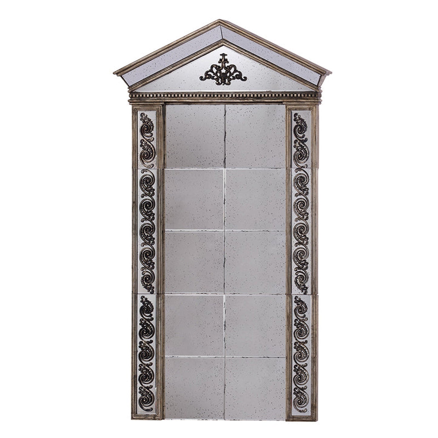 A&B Home 54" x 95" Bundle of 3 Full-Length Antique Silver Decorative Wooden Frame Wall-Mounted Mirror