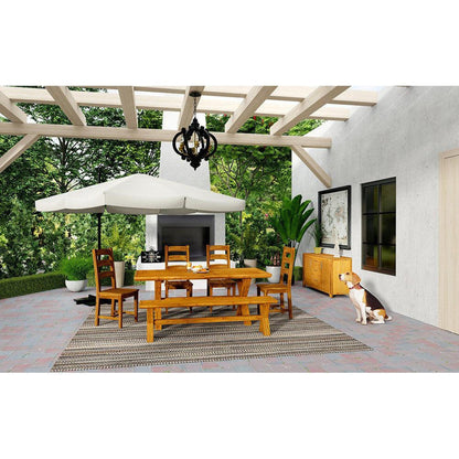 A&B Home 57" x 51" Bundle of 7 Rectangular Distressed Black Glass Frame Wall-Mounted Mirror With Wall Art