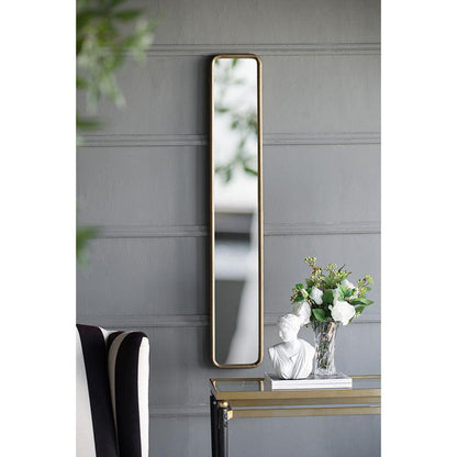 A&B Home 8" x 47" Bundle of 17 Full-Length Chic Gold Glass Frame Wall-Mounted Mirror