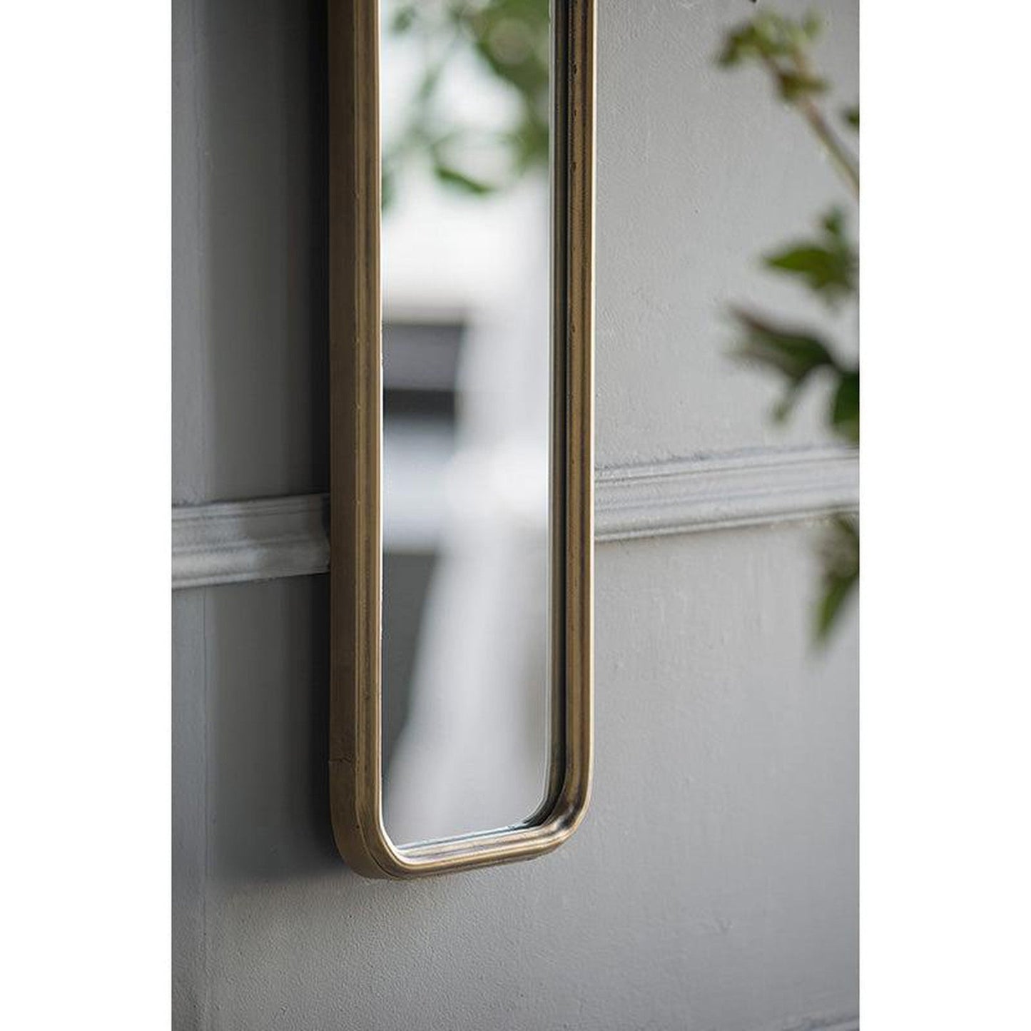 A&B Home 8" x 47" Bundle of 25 Full-Length Chic Gold Glass Frame Wall-Mounted Mirror